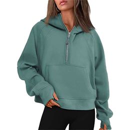 damespak Lu half herfst Scuba en sport winter yoga ritssluiting Hoodie trui losse korte pluche 13