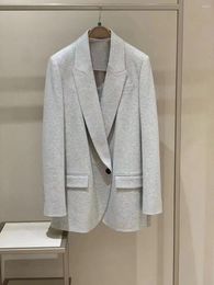 Costumes pour femmes 2023 B/C costume pour femmes bureau dames porter une veste en forme de H mode Blazer droit mince gris manteau