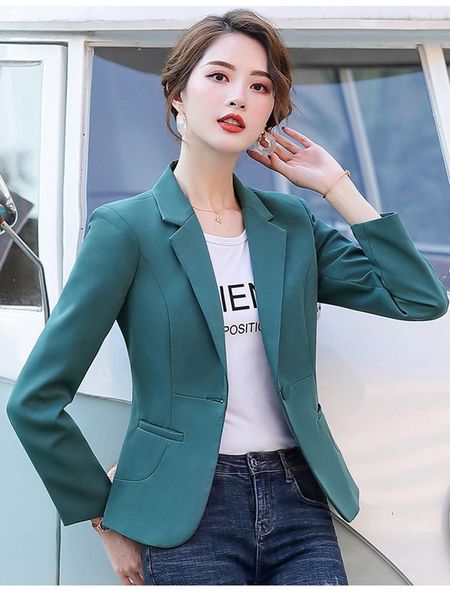 Trajes de mujer 2023 Blazer de moda para mujer Ropa Slim Basic Solid Jacket Coat Outerwear Otoño Invierno Tops Venta