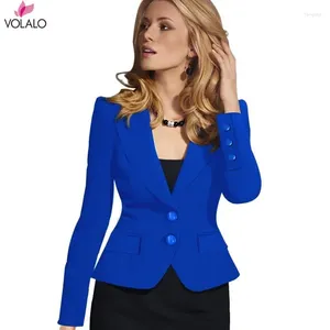 Damespakken 2024 Spring herfst mode blazer jas vrouwen passen Europees werk ol dun een lange mouw mujer bovenkleding 05