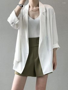Costumes féminins 2024 printemps d'été dans des blazers lâches manteau à manches longues femelles sortes d'extérieur élégant cardigan décontracté veste veste