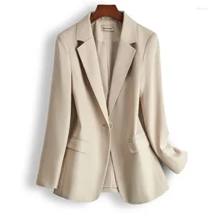 Costumes pour femmes, manteau de costume, manches longues, Blazer féminin, veste Slim à bouton unique, vêtements de travail d'affaires, haut formel, 2024