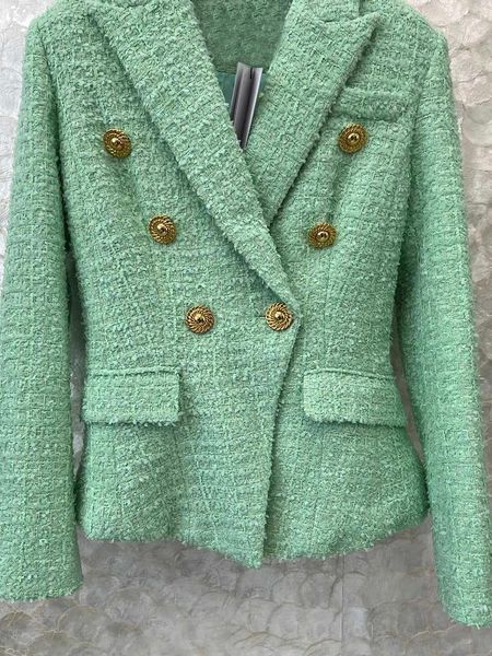 Suits de mujeres 2024SS Spring Otoño Luxury Women Alta calidad de doble tweed Blazer Blazer para damas RMSX 3.31