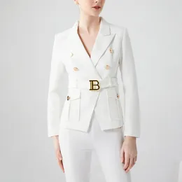 Costumes pour femmes, 9 couleurs personnalisées en usine, qualité de luxe, Style classique, bureau, blanc, noir, blazer de poche avec Blet
