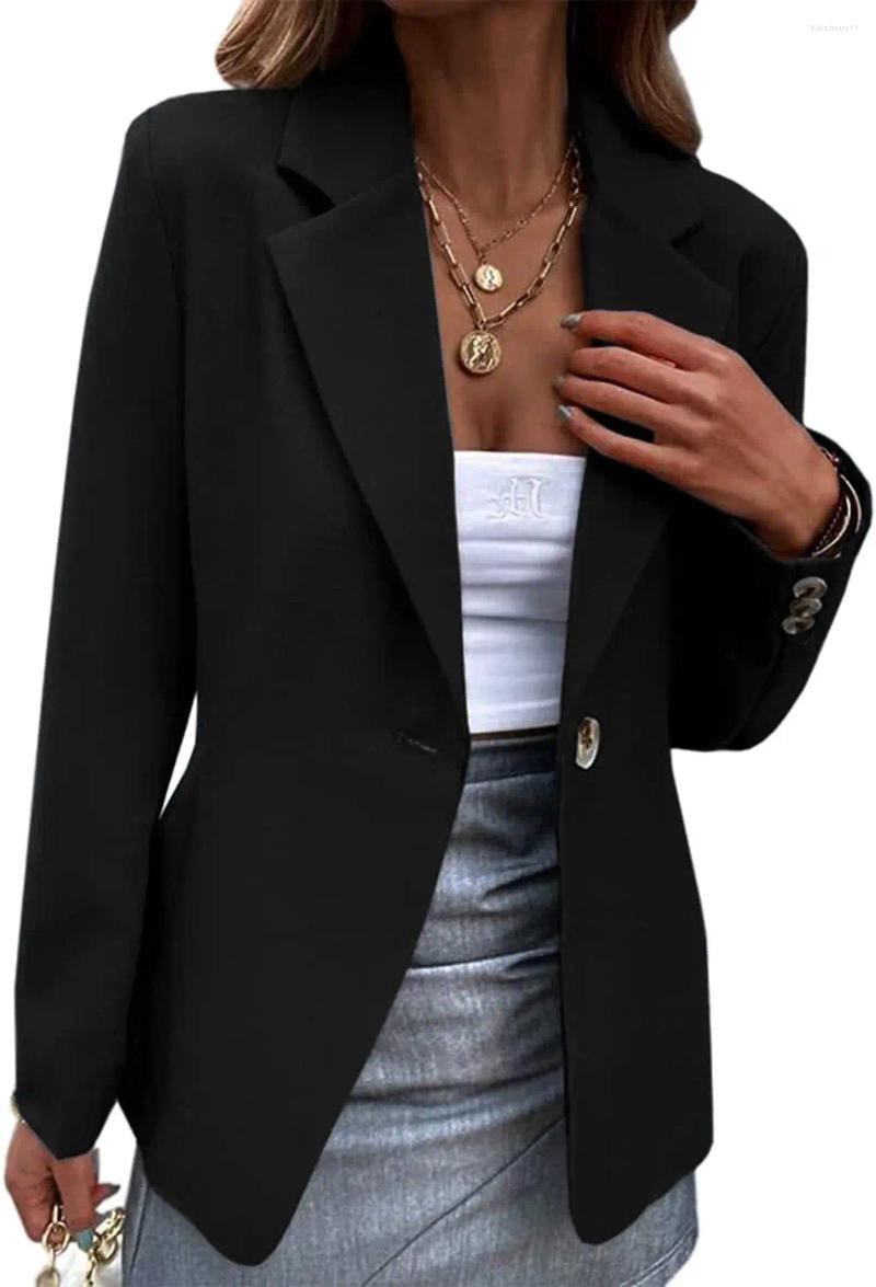 女性のスーツ秋と冬のトレンドファッションカジュアルな長袖ソリッドカラー1ボタン気質スーツコート