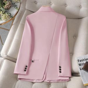 Damespakken Herfst Winter Dames Blazer Dames Lange mouw Formeel jasje Zwart Roze Abrikoos Blazers Vrouwelijke casual tops Bovenkleding 4XL