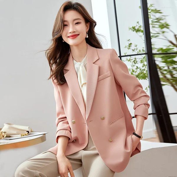 Costumes pour femmes Automne Hiver Femmes Blazers Feminino Formel OL Styles À Manches Longues Professionnel Dames Bureau Vestes Manteau Outwear Tops Travail