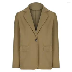 Costumes de femmes automne Blazer Blazer Style Business Ol Of Commute Office Coat Single Buton Long Manche Shim Suit