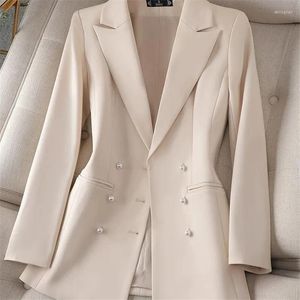 Costumes pour femmes noir Double boutonnage femmes Blazer veste 4XL bureau affaires femme manteau 2023 automne hiver femmes vêtements décontractés T