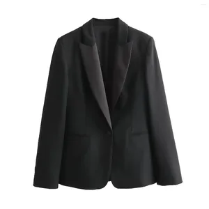Costumes pour femmes veste de smoking noir Blazer femmes élégant formel Blazers costume femme à manches longues manteaux minces confort