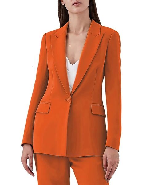 Costumes pour femmes Blazer grande taille simple boutonnage 2 Pc costume de smoking revers affaires formel costume de bureau ensemble noir mode tissu 231215