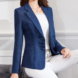 Damespakken Blazers Blazer slim a simple boutonnage pour femmes veste de travail grande taille 6XL tenue de bureau a la mode 231205