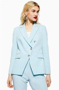 Costumes pour femmes Blazers bleu tailleurs-pantalons professionnels avec vestes et pantalons bureau dames d'affaires femmes pantalons costumes femme pantalon sur mesure 230310