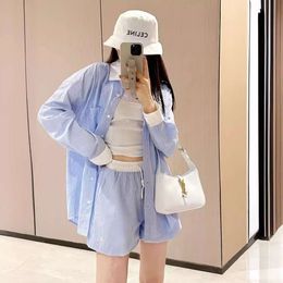 Costumes de femmes Blazers CE24SS Nouvelle chemise Set Shirt lâche + Shorts de taille élastique Fashion Casual Casual