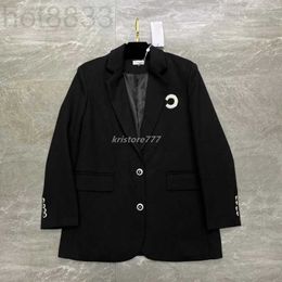 Trajes de mujer Blazers Chaquetas de diseñador Traje de chaqueta con letras bordadas Parches Botones vintage Vestido de marca de lujo personalizado Abrigo de manga larga Abrigo TIID