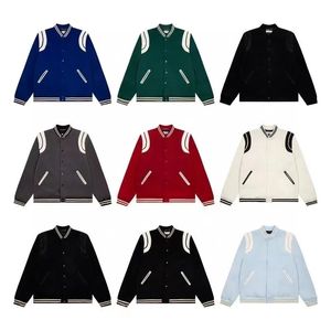 Herfstjas wollen designerjas SAINT LAURENT uniform stiksel Capuchon jas straat yslii tas paar straat Klassiek retro yslity honkbal Pure casual ysls parka