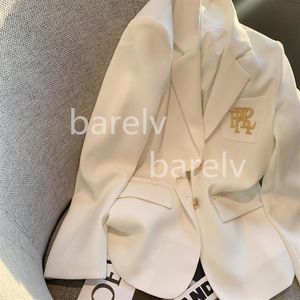 Damespakken Blazers Letter Borduurwerk Jasje wit voor vrouwen lange mouwen oversized jas losse blazer kantoor dames zwarte tops Aziatische maat