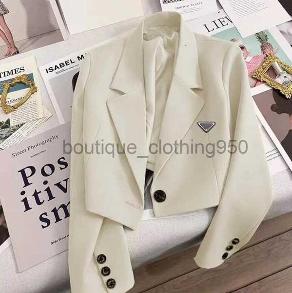 Trajes de mujer Blazers Carta de bordado Jacket de traje blanco para mujeres Caza de manga larga Blazer blazer