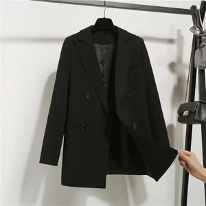 Costumes pour femmes Blazers de luxe noir Blazer bureau femmes mode coréenne Slim Fit à manches longues haut printemps automne manteau en gros 231121