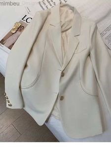 Costumes féminins Blazers Nouveau Spring Autumn Automne Fashion Slim Fit Blazers Blazers Lot Vestes Loose Vestes Casual Casual For Lady Women Vêtements officiels C240410