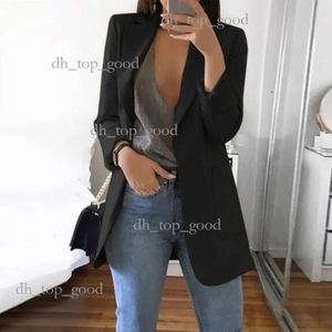 Dameskostuums Blazers Effen Kleur Mode 2021 Casual Pak Kraag Lange Mouwen Slanke Temperamentjas Dames Grote Maat Streetwear Jas 550