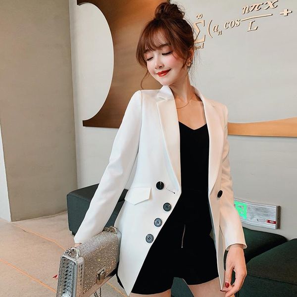 Costumes pour femmes Blazers Printemps Automne Femmes Solid Slim Fited Single Breasted Jacket