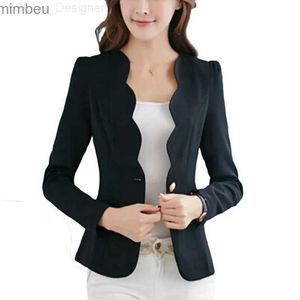 Damespakken Blazers Winter Warm Lady OL Fashion Slim Blaze Coat For Women Suit jas Women Officier Girls Girls Lange mouw Ladies Blazer Work Wear Blazer C240410