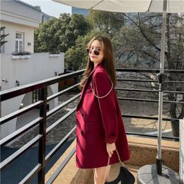 Damespakken Blazers Vrouw Lagen Lange mouw Jacket Zwart pak Y2K Koreaans modekantoor Lady Luxe Designer Designer Clothing Tops