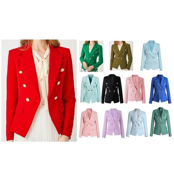 Trajes para mujer Blazers Mujer Mujer Oficina Traje Chaqueta Traje formal Bolsillos Lentejuelas Diseño de estampado animal Lady Outwear Plus Tamaño S-Xx Dh0Ij