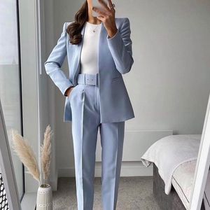 Women's Suits Blazers XEASY Women Elegant Solid V Neck Long Sleeve Suit Female Vintage Office Lady Hidden Breasted Blazer Casual Slim Chic Tops 230311