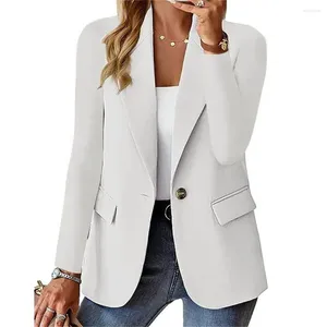 Costumes de femmes à manches longues décontractées Blazer Femmes 2024 Spring Automn Office Lady Button Blazers Blazers Elegant Vestets Coats in Outwears