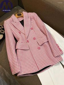 Costumes pour femmes Veste femme chic et élégante Printemps Automne Style britannique Blazer mi-long Manteaux à la mode Slim Fit Vêtements Blazers