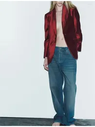 Ternos femininos chique senhora primavera casual estilo de escritório um botão jaquetas 2023 outono elegante vermelho veludo fino longo blazers outwear