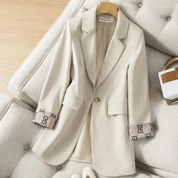 Spring Autumn Blazer Fashion Manga larga Trajes de negocios Mujeres Oficina de trabajo Casual Blazer Women Coats Chaqueta