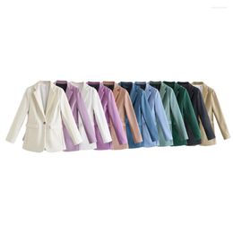 Damespakken Cos Lris Early Spring Women's Fashion Commuter Pocket Decorated met een knop slanke pak jas 2761/247