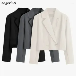Costumes de femmes Blazers Crameurs Personnalité Solie Kroean Fashion Chic Casual Office Lady All-Match Daily Classic Spring Outwear