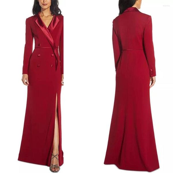 Costumes pour femmes femmes élégantes manteau célébrité robe de soirée de bal 1 pièce longue Blazer mince ajusté haute qualité dame veste sur mesure