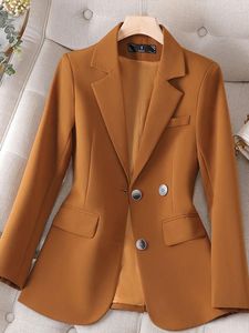 Women's Suits Fashion Blazer Coat For Women Long Sleeve Streetwear Office Jacket Solid Single Breasted Lapel 2024 Spring Summer Coats