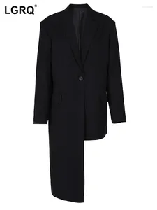 Costumes de la mode Fashion Blazer Notch Collier lâche simple Poitrine longue manche irrégulière Vestes de costume d'été 2024 CP1884