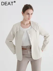 Costumes pour femmes, Blazer à la mode, col carré, simple boutonnage, manches longues, taille pliée, vestes de costume amples, printemps 2024, 3WQ6881