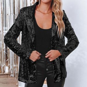 Costumes pour femmes, blazer à paillettes, veste de costume décontractée à manches longues, vêtements de fête, manteau à revers brillant, vêtements d'extérieur Rave