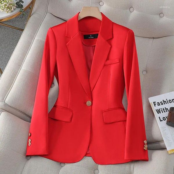 Trajes para mujeres estilos formales de manga larga blazers chaquetas abrigo profesional de la oficina del trabajo del negocio del negocio del negocio