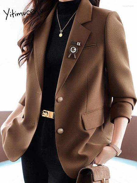 Trajes de mujer estilo francés de moda blazers elegantes chaquetas para mujeres ropa formal ropa de trabajo ropa soltera 2024 delgada