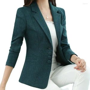 Costumes de femmes Blazer de haute qualité au printemps de haute qualité Elegant Fashion Lady Blazers enrober Femme Big S M L 5xl Code Jacket Suit