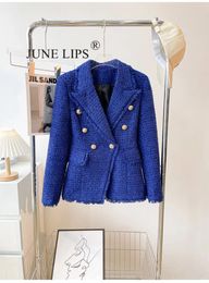 Trajes de mujer JUNE LIPS 2024 Primavera/Verano diseño de moda Sense Slim Fit y estilo occidental traje pequeño abrigo de alta calidad al por mayor