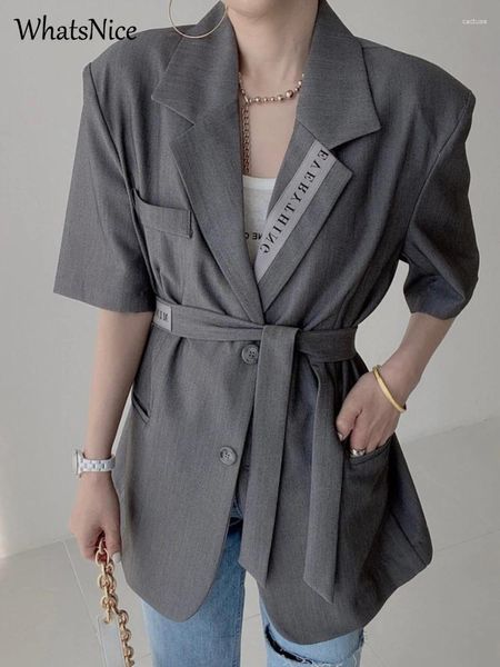 Costumes pour femmes mode coréenne Plaid Blazer femmes manteaux décontracté bureau vêtement pour femme belle femme veste Blazers femme vêtements goutte