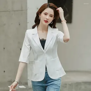 Suisses pour femmes coréennes Femmes grandes taille sept points Points à manches solaires Small Blazer Mabe de Blazer Summer Suit Costume de vêtements