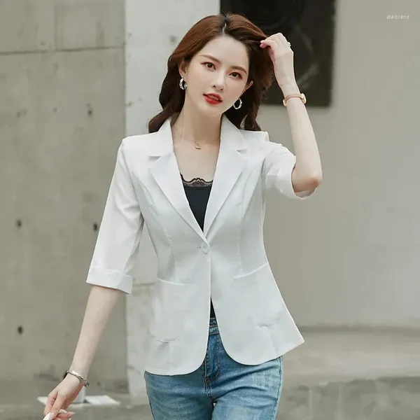 Trajes para mujeres Mujeres coreanas Gran tamaño de siete puntos Manga Sunsco solar Small Blazer Blazer Summer Clothing Trait