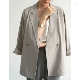 Damespakken Koreaanse vrouwen Middellange versie Chiffon Small Suit Zonnebrandcrème Topjas vrouwelijke lente zomer dun vest blazerjas
