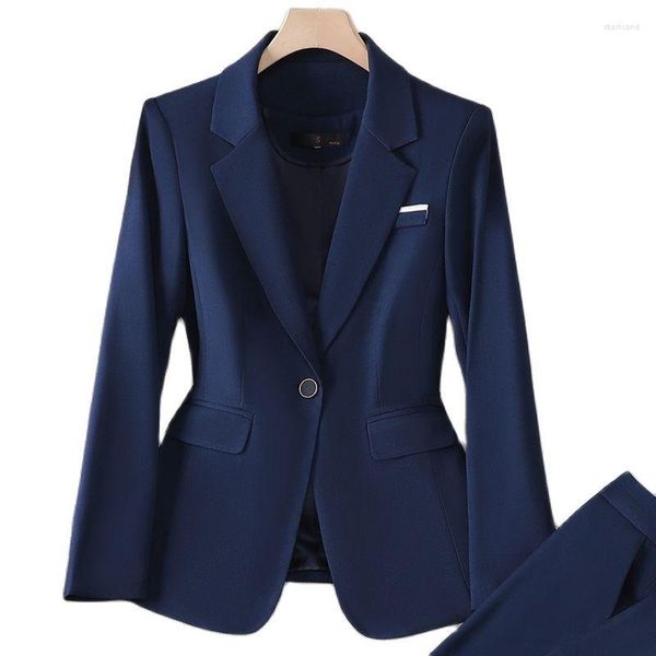 Costumes pour femmes Lenshin doux et confortable veste solide de haute qualité avec poche bureau dame style décontracté blazer femmes vêtements élégants manteau